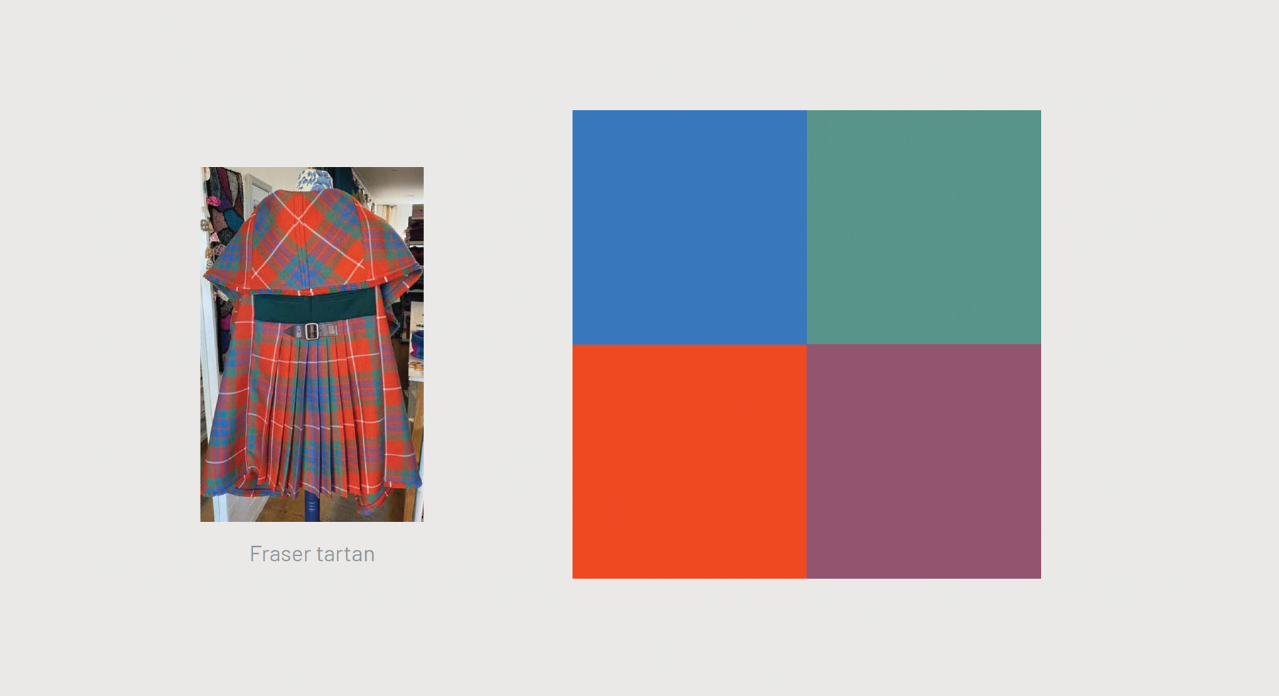 Susie Stitch Logo Colours Fraser Tartan Inspiration for colours